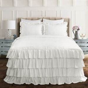 Allison Ruffle Skirt Bedspread and Sham King set